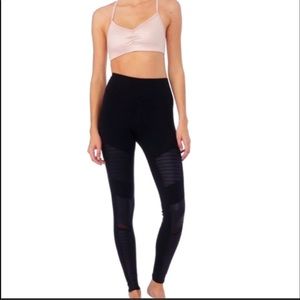ALO Yoga High Waist Moto Legging Black Leather